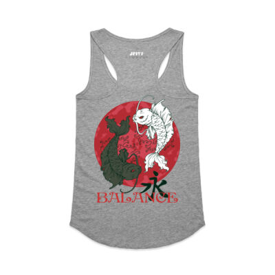 jFITT - Koi Yin/Yang Ladies Racerback Training Singlet Thumbnail